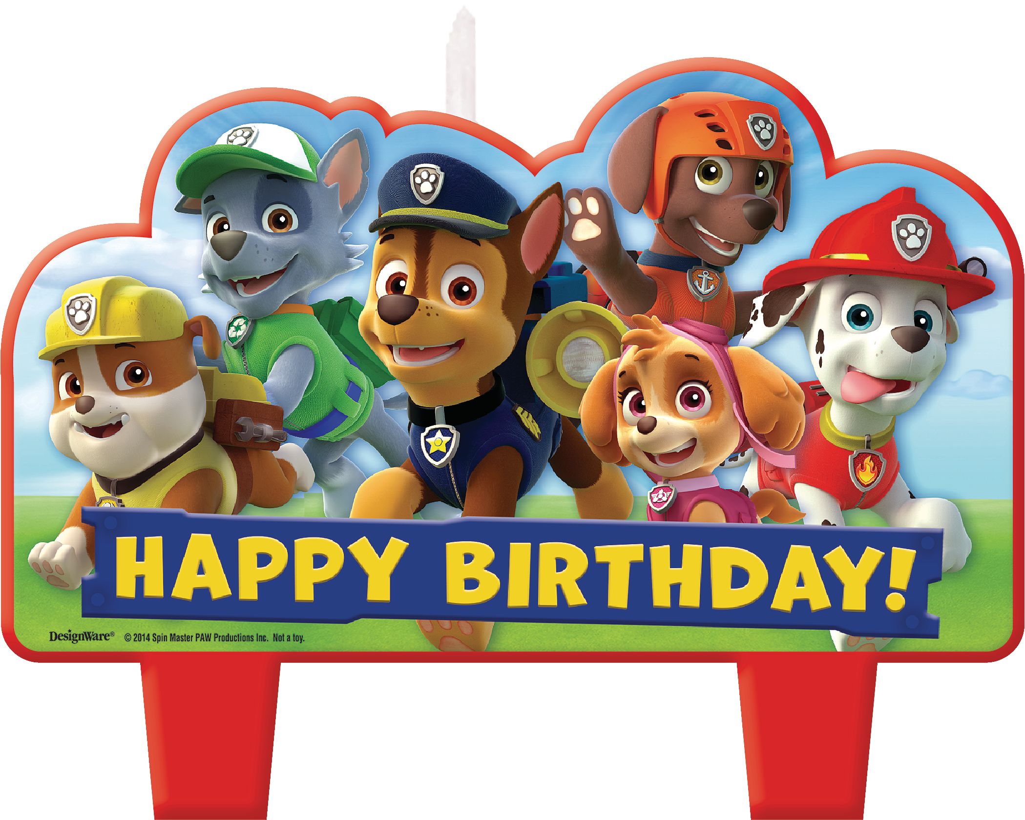 PAW Patrol Birthday Candles Set, 4-pc Front_Flat
