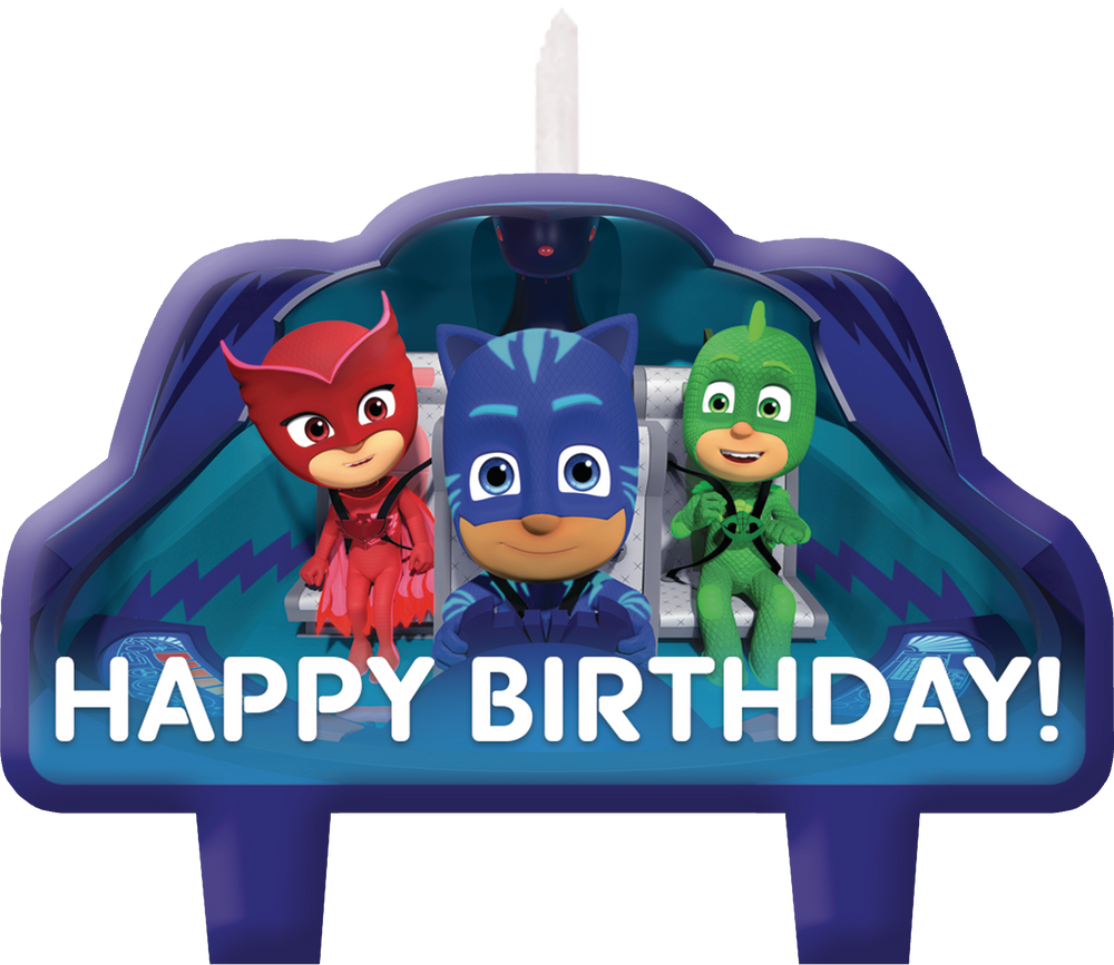 PJ Masks Happy Birthday Candles Set, 4pk Party City
