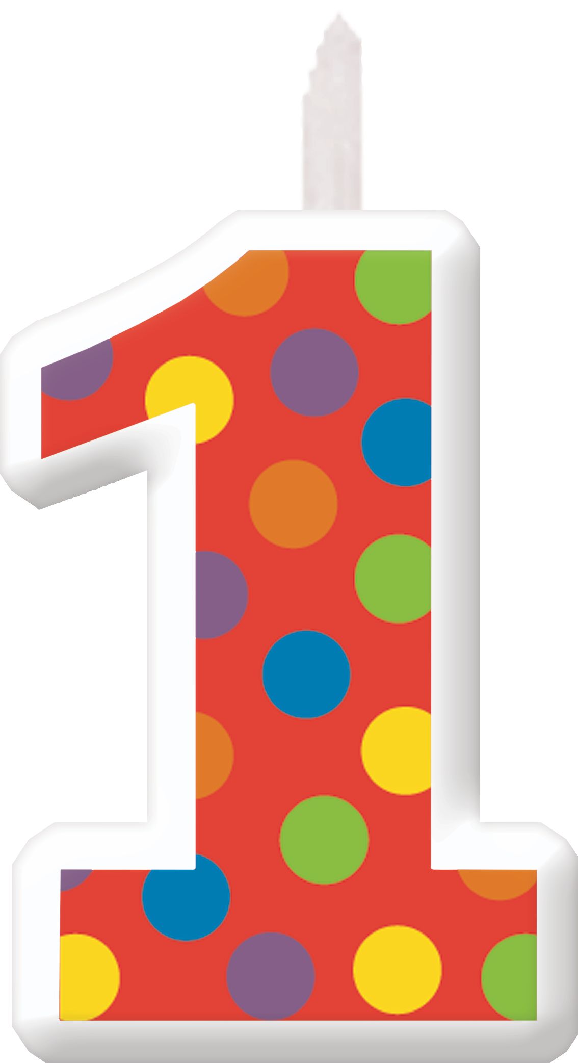 Sesame Street Elmo "Happy 1st Birthday" Candles, 4-pk Front_Flat