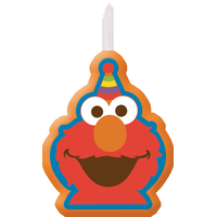 Sesame Street Elmo "Happy 1st Birthday" Candles, 4-pk Front_Flat
