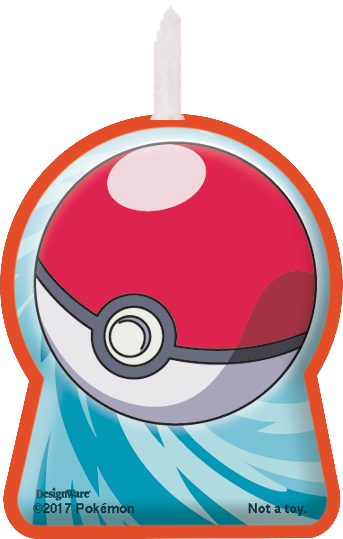 Nintendo Pokémon "Happy Birthday" Wax Candle Set, Blue/Red, 3.7-in, 4-pk, for Birthday Party Front_Flat