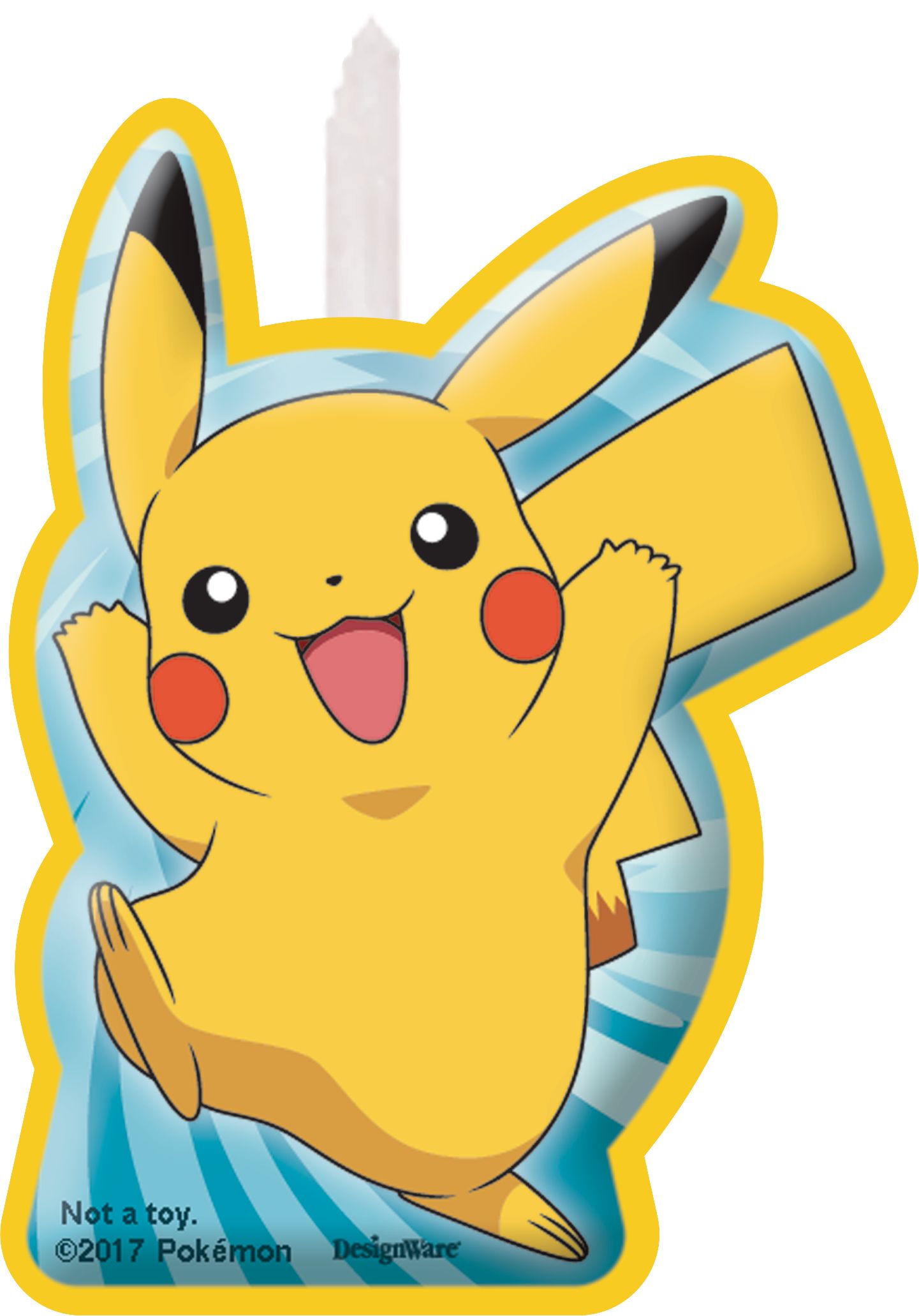 Nintendo Pokémon "Happy Birthday" Wax Candle Set, Blue/Red, 3.7-in, 4-pk, for Birthday Party Front_Flat