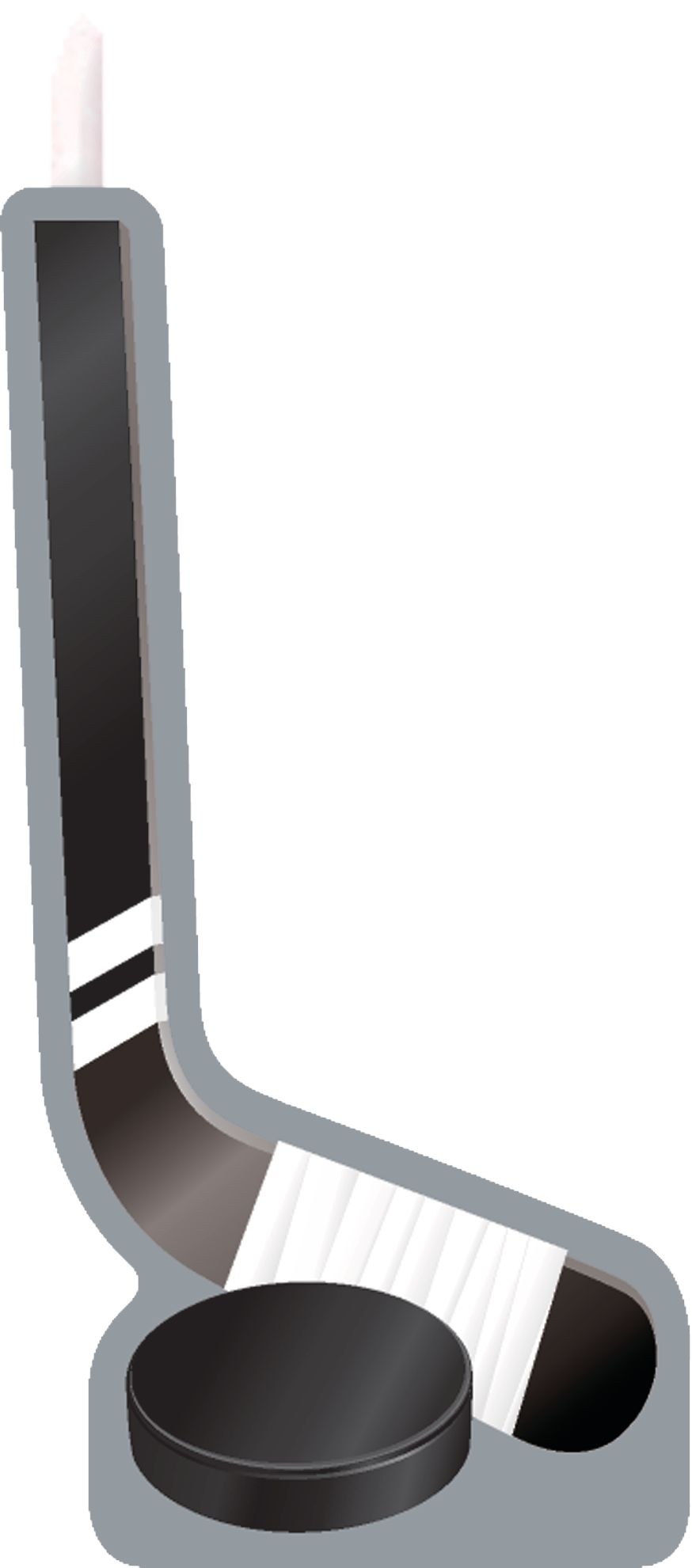 National Hockey League NHL "Happy Birthday" Wax Candle Set, Blue/Black, 4.5-in, 4-pk, for Sports Party Front_Flat