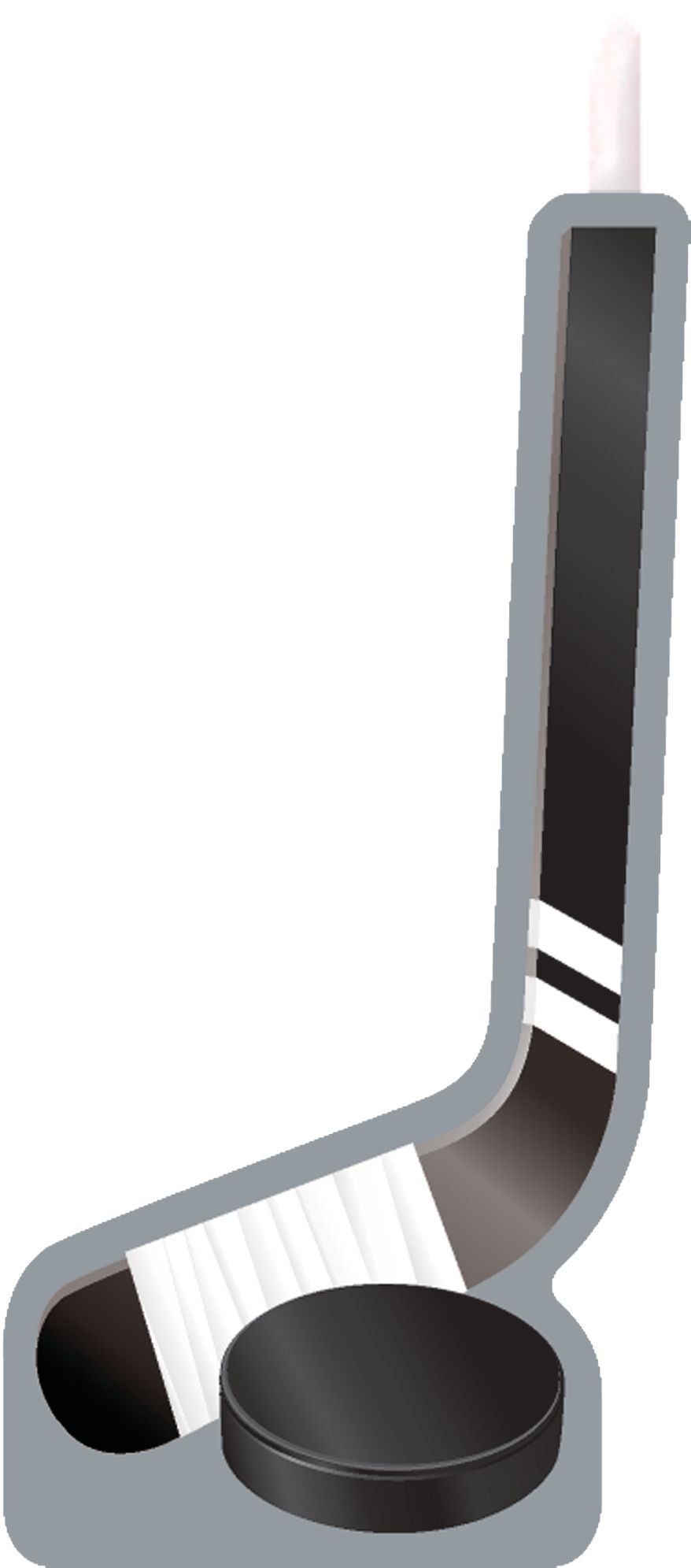 National Hockey League NHL "Happy Birthday" Wax Candle Set, Blue/Black, 4.5-in, 4-pk, for Sports Party Front_Flat