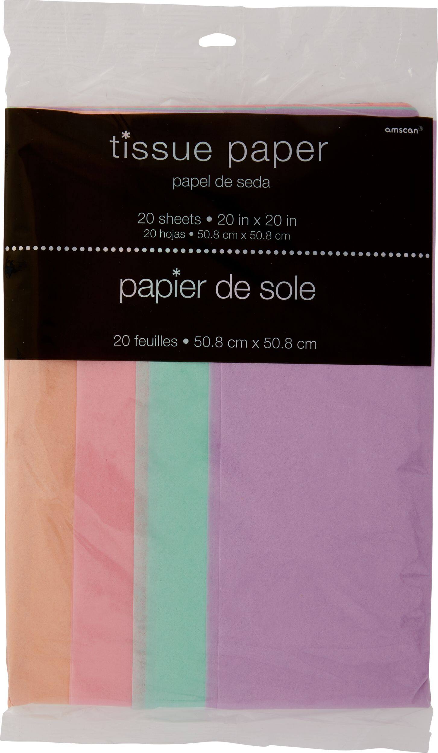 Papier de soie pastel, paq. 20 Front_Flat