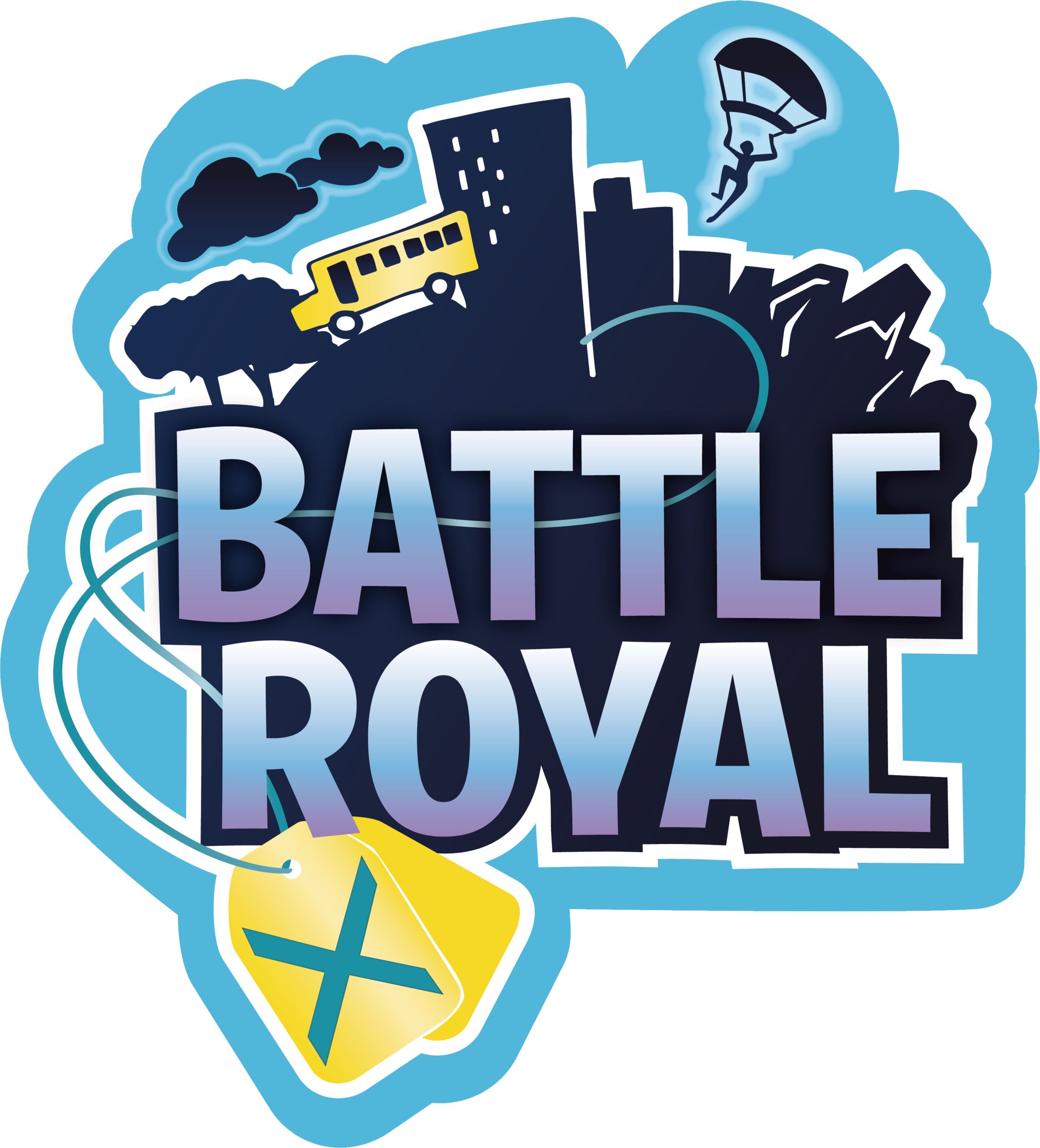 Découpes en papier pour fête d'anniversaire Battle Royal, paq. 12 Front_Flat