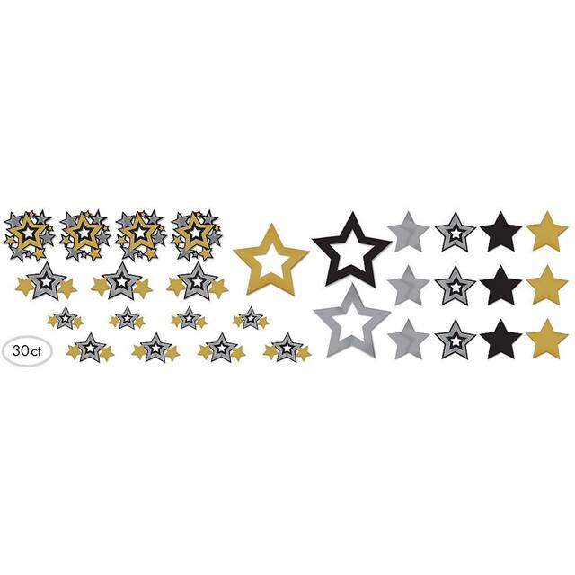 Hollywood Star Cutouts, 30-ct Front_Flat