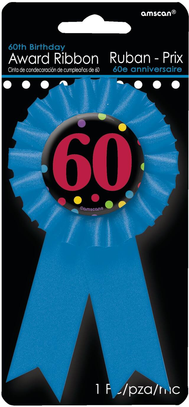60th Birthday Award Ribbon Front_Flat