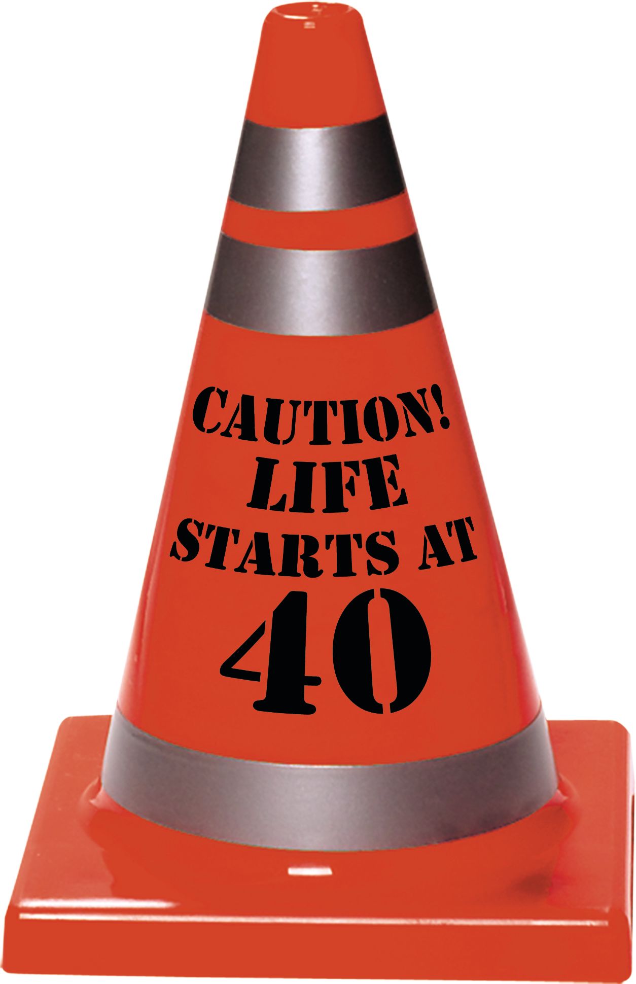 40th Birthday Safety Cone Front_Flat