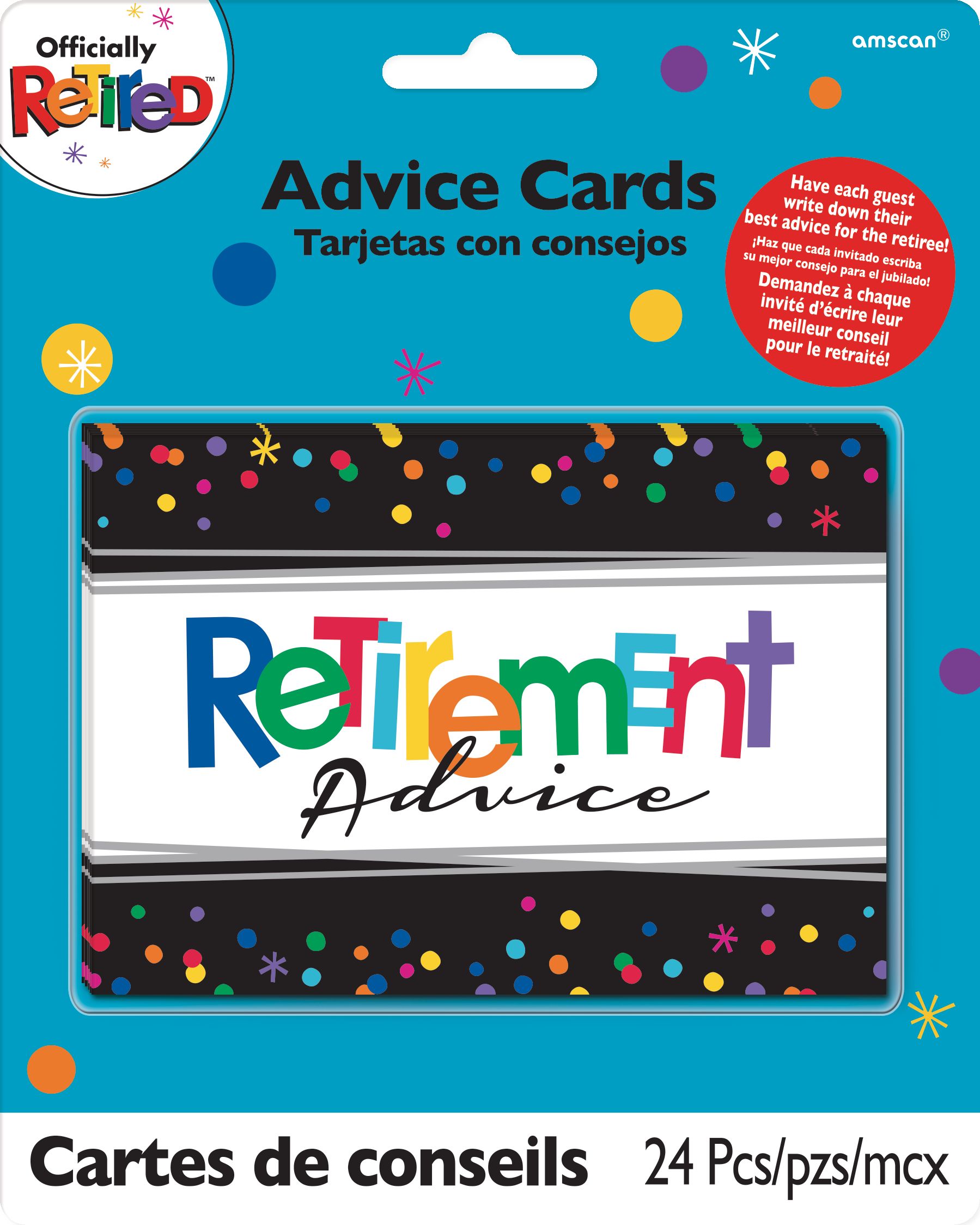 Cartes-conseils Bonne retraite, paq. 24 Front_Flat