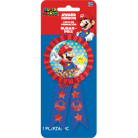 Super Mario Birthday Party Award Ribbon Front_Flat