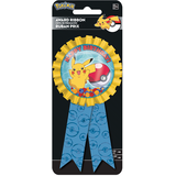Ruban de récompense pour fête d'anniversaire, Pokémon, avec Pikachu Front_Flat