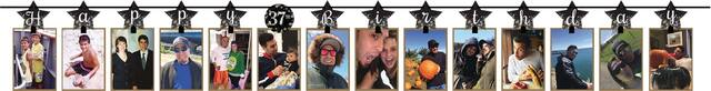 Sparkling Celebration "Happy Birthday" DIY Customizable Photo Hanging Garland Banner Decoration, Black, 12-ft, for Birthday Party Front_Flat
