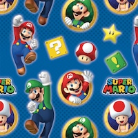 Papier d'emballage-cadeau Super Mario, 8 pi x 30 po