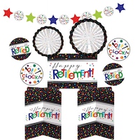 Décorations de salle Célébration de départ à la retraite, paq. 10 Front_Flat