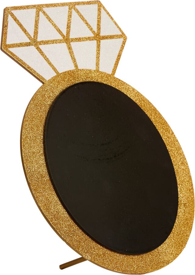 Glitter Diamond Ring Chalkboard Sign Front_Angled_Right