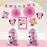 1st Birthday Minnie Mouse Room Decorating Kit for Birthday Party, 10-pc Composite_or_Mixed