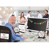 "Happy Retirement" Room & Table Centerpiece Decorating Kit, Multi-Coloured, 10.5-in, 29-pk, for Retirement Party Composite_or_Mixed