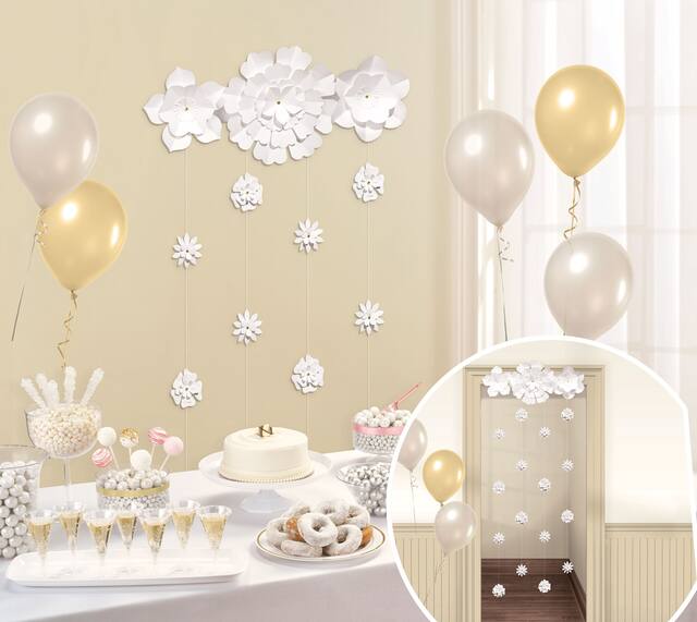 Rideau de Porte Fleur Blanche Composite_or_Mixed