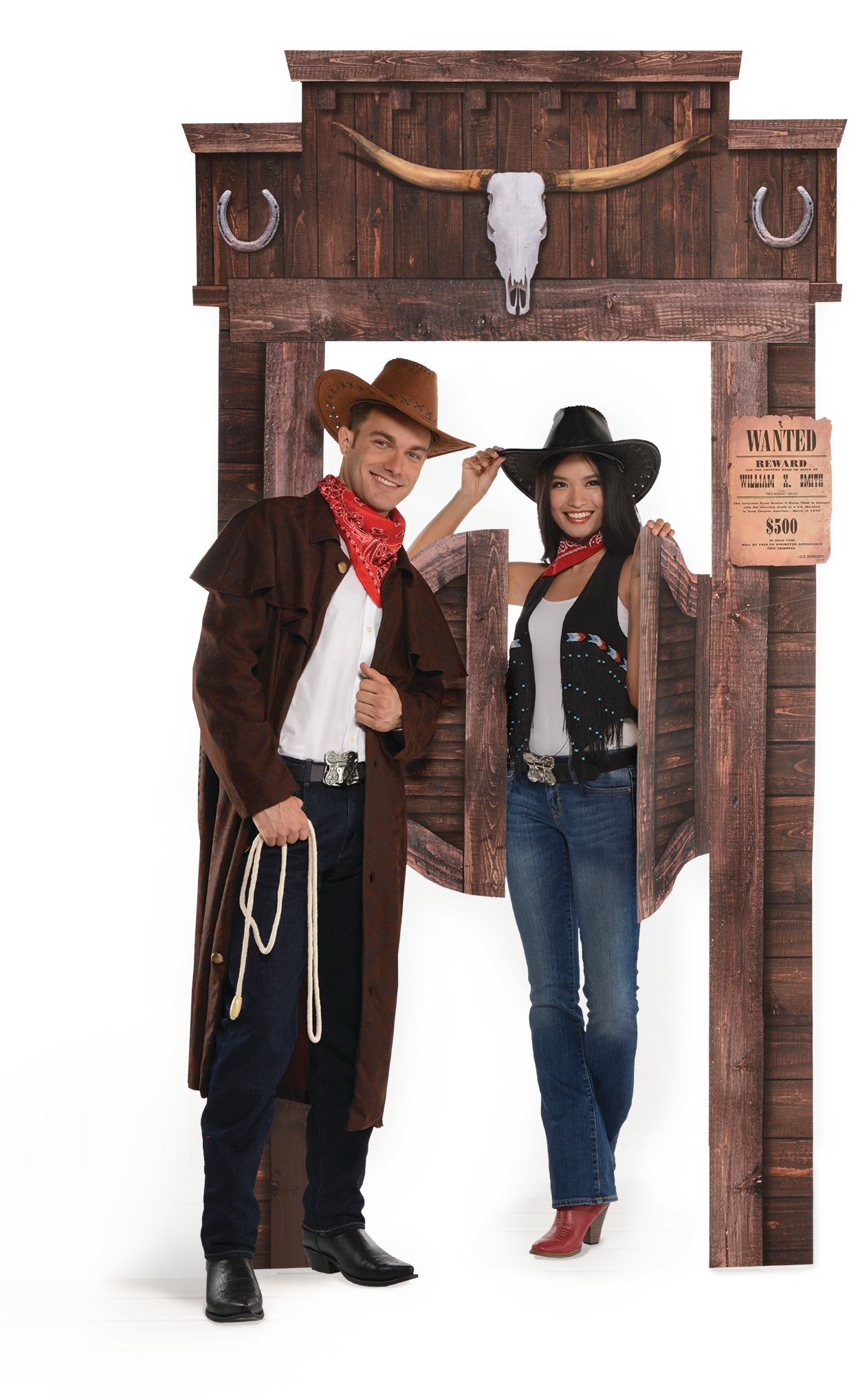 Décoration de porte Western Saloon Yeehaw Front_Flat