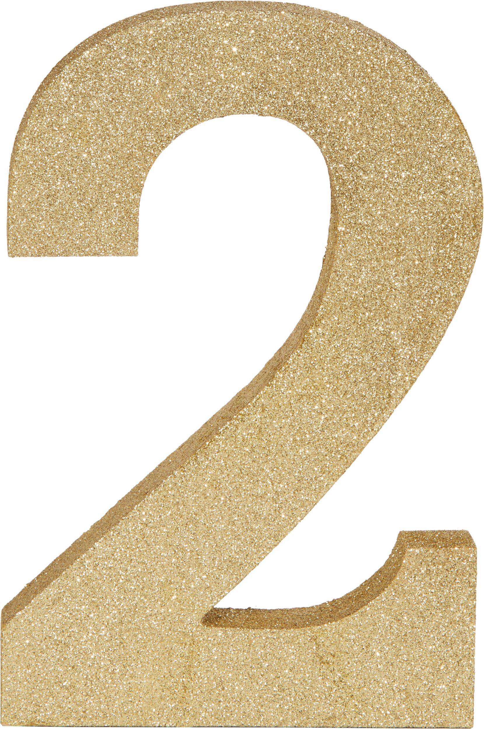Glitter Gold Number Sign | Party City