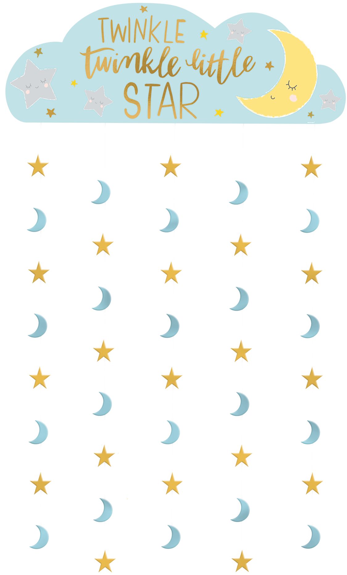 Twinkle Twinkle Little Star Photo Booth Backdrop Front_Flat
