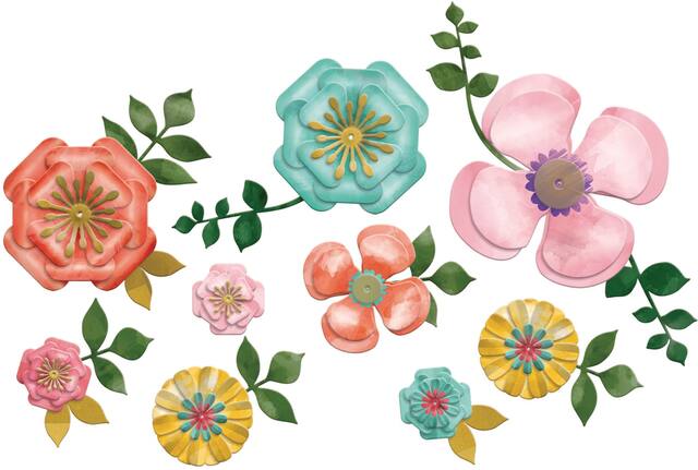 Bright Floral Cutouts, 20-pk Front_Flat