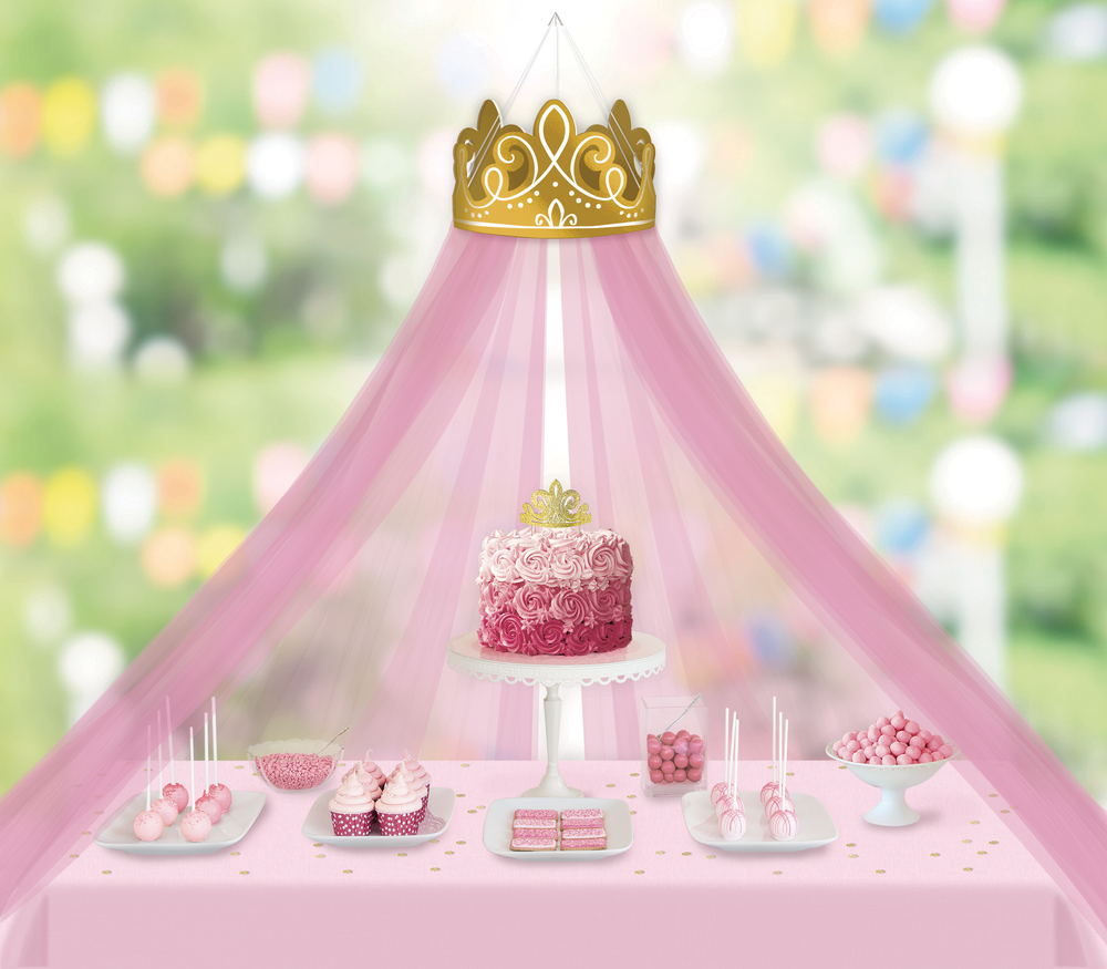 Little Princess Crown - Pink and Gold Princess Baby Shower or Birthday  Party Centerpiece Sticks - Table Toppers - Set of 15