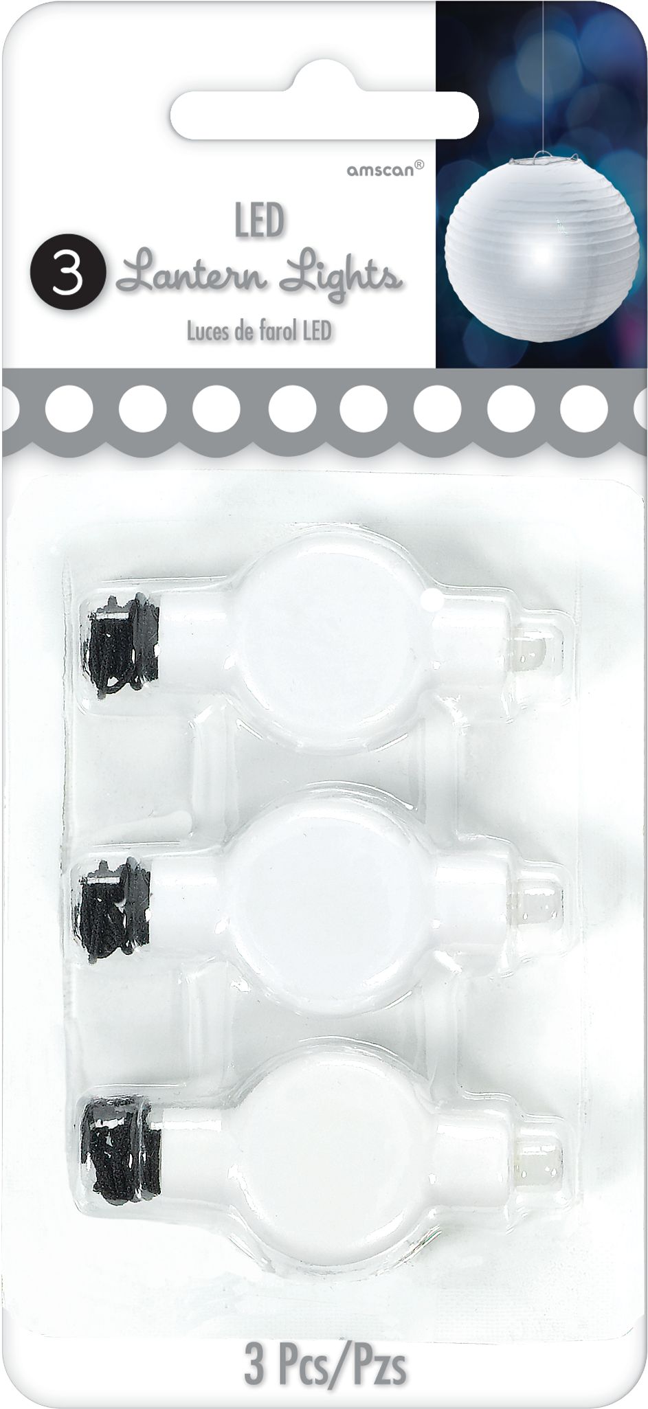LED Paper Lantern Lights, 3-pk Front_Flat