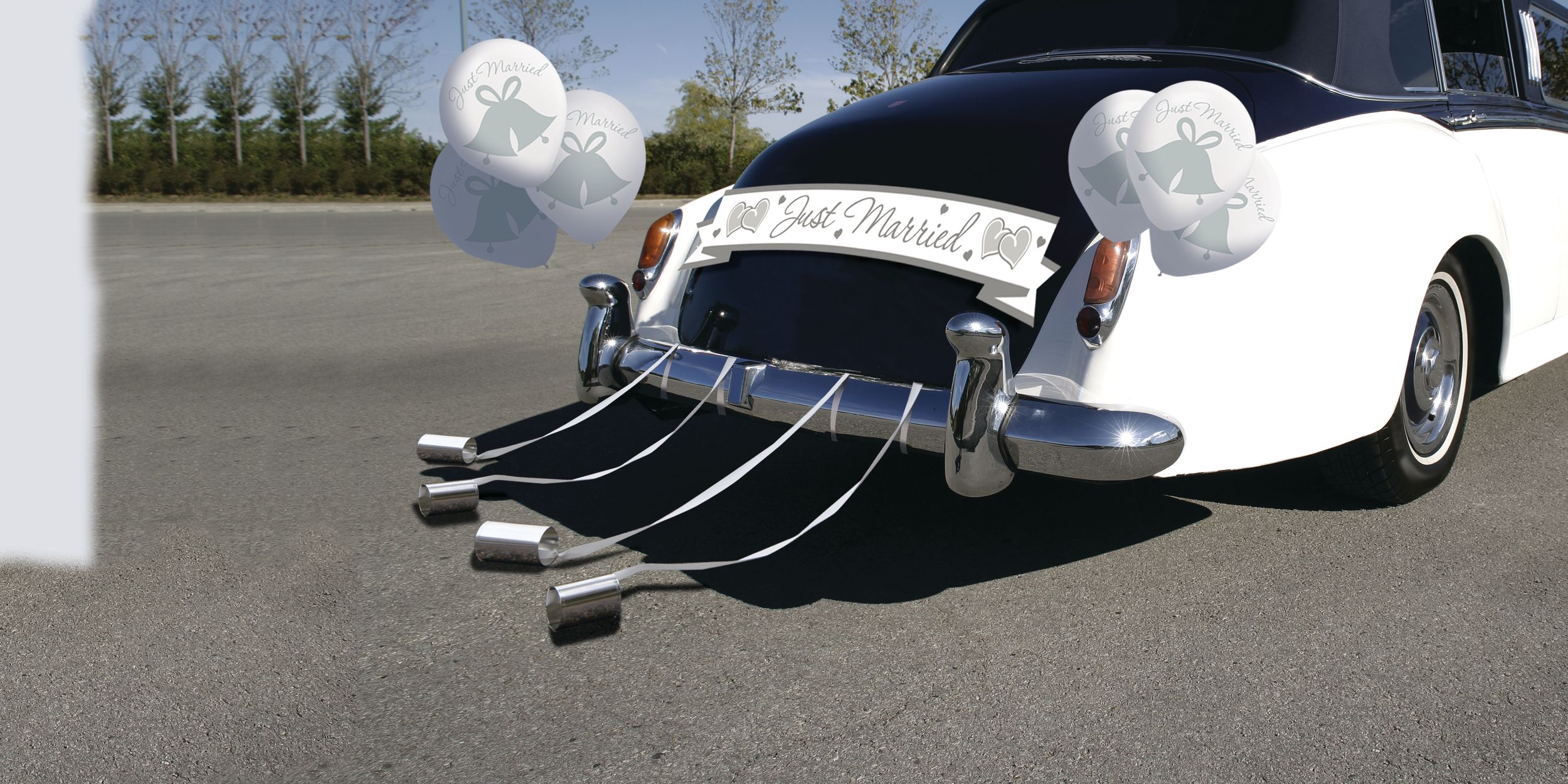 Deluxe Wedding Car Decorating Kit Front_Angled_Left