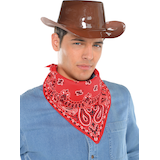 Western Bandanas, Black/Red/Pink, 20-in, 10-pk, Wearable Costume Accessories for Halloween Front_Angled_Right