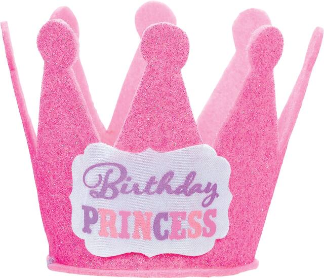 Pink Birthday Princess Mini Crown Front_Flat