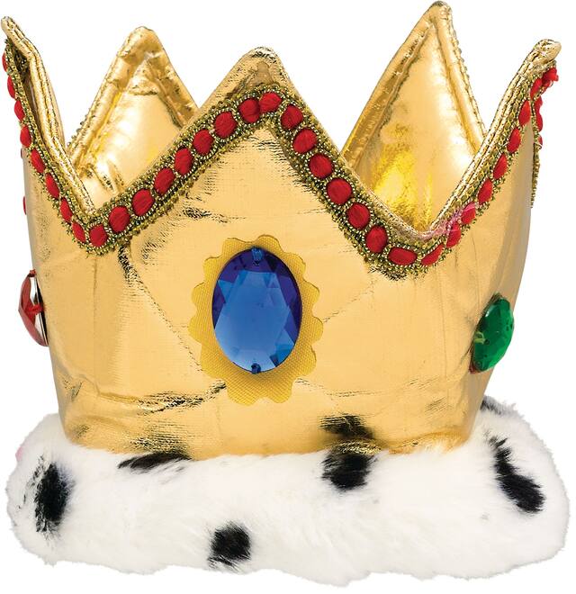 Couronne dorée en peluche Front_Flat