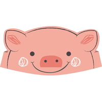 Friendly Farm Crowns for Birthday Parties,  8-pk Front_Flat