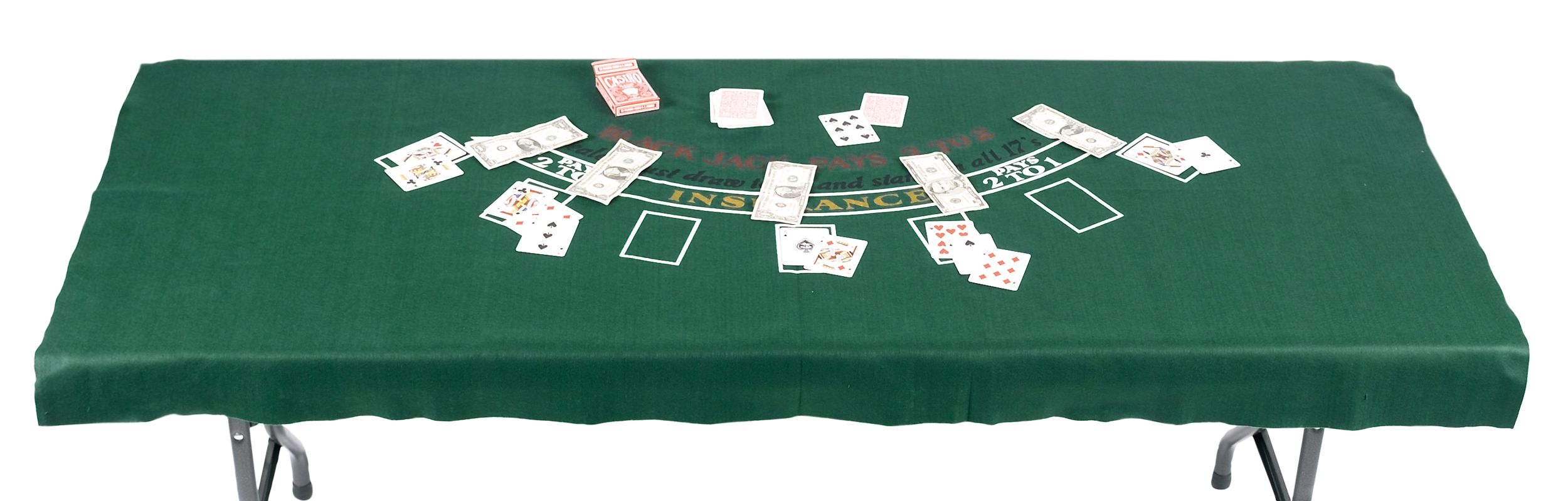 Blackjack Table Cover Overhead_Plunge