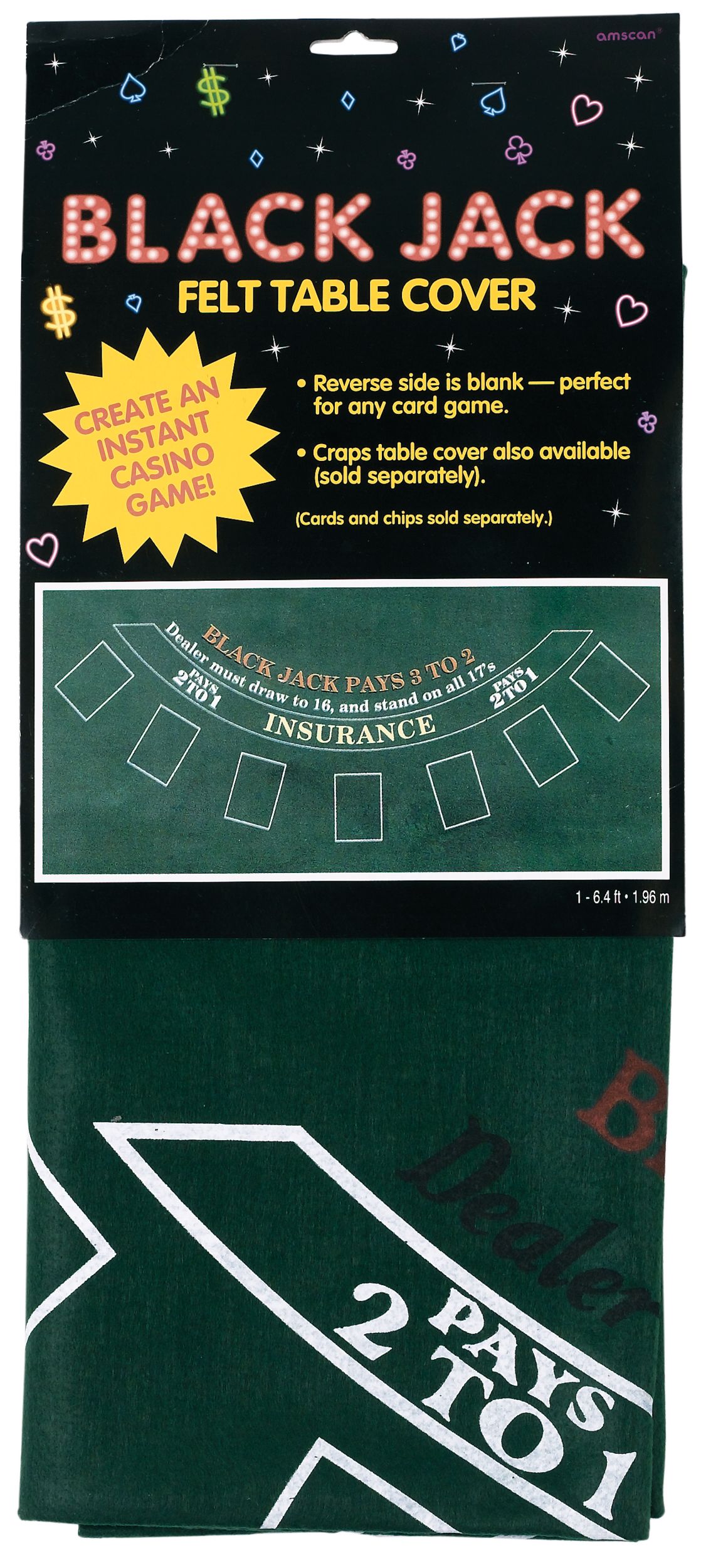 Blackjack Table Cover Front_Flat