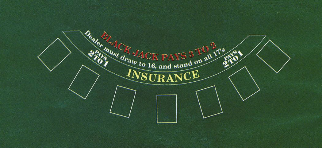 Blackjack Table Cover CloseUp