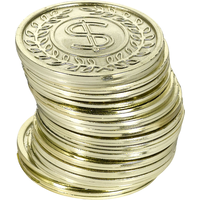 Dollar Coins, Gold, 100-pk, for Birthday/Party Favour/Poker