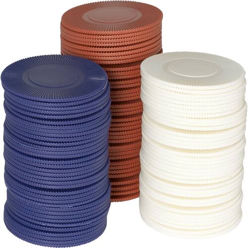 Poker Chips, Blue/Orange/White, 150-pk, for Movie/Awards/Oscar Party