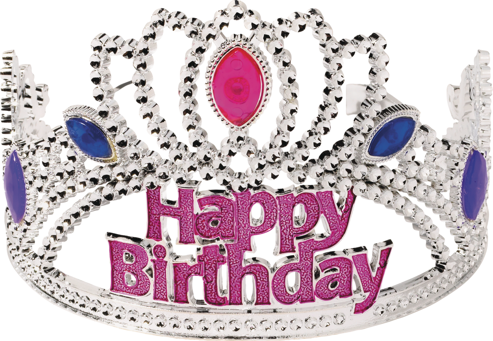 Pink Rhinestone Happy Birthday Tiara