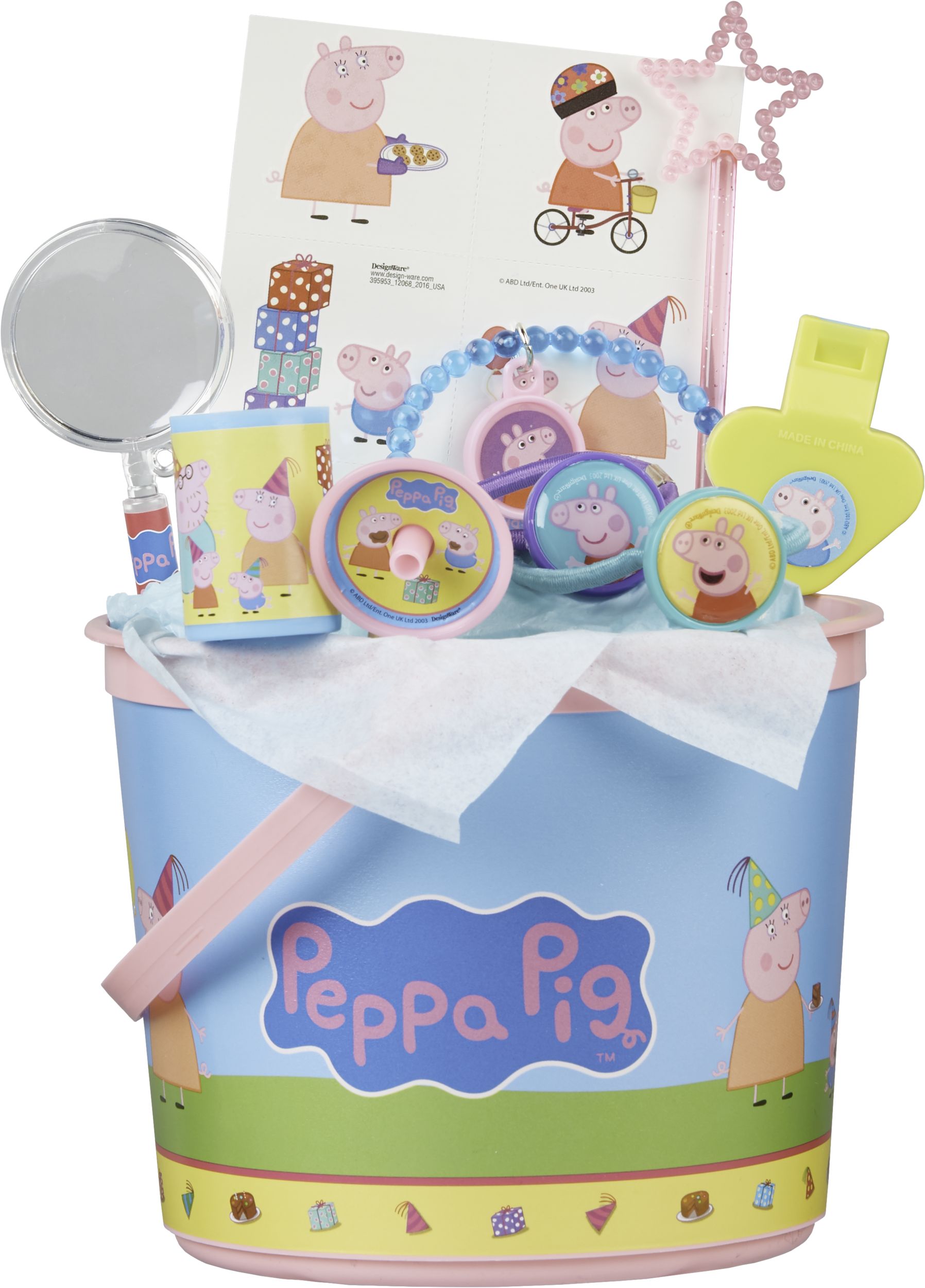 Peppa Pig Birthday Party Favour Container, Pink Front_Elevated