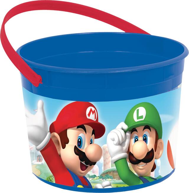 Super Mario Plastic Favour Container with Handle Front_Angled_Right