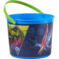 Jurassic World Party Favour Plastic Container, Blue Front_Angled_Right