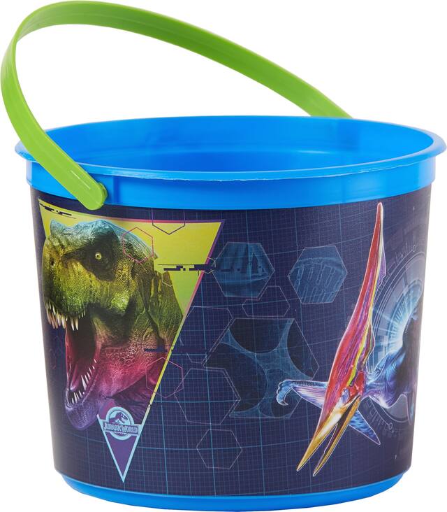 Jurassic World Party Favour Plastic Container, Blue Front_Angled_Right