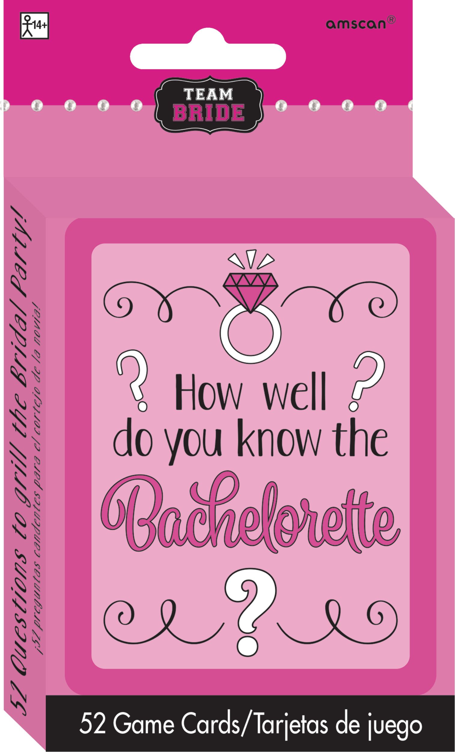 Team Bride How Well Do You Know the Bachelorette? Bachelorette Party Game Front_Angled_Right