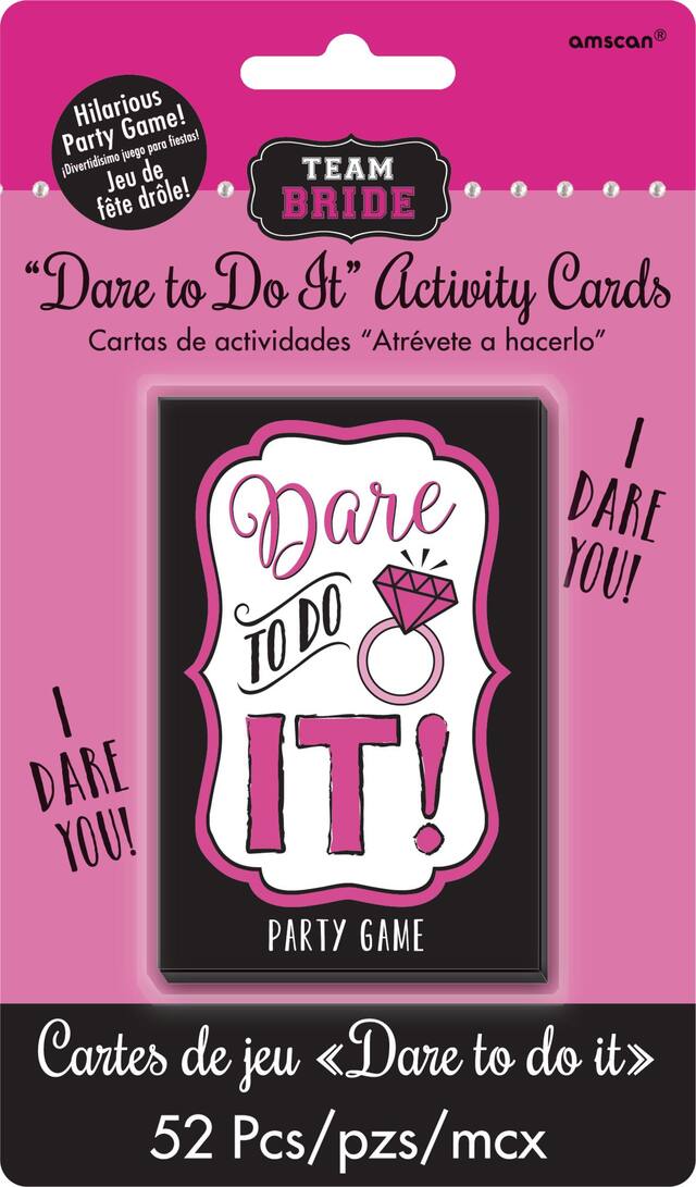 Team Bride Dare to Do It Bachelorette Party Game Front_Flat