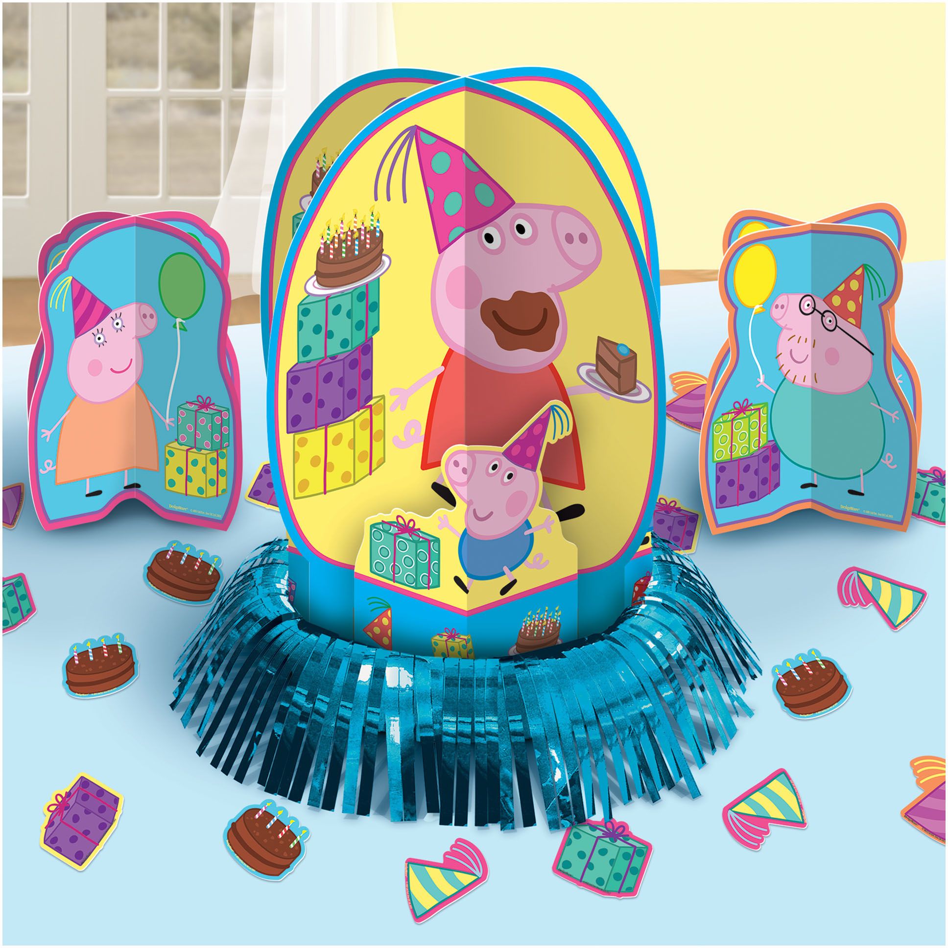 Décorations de table pour fête d'anniversaire Peppa Pig, paq. 23 Front_Elevated