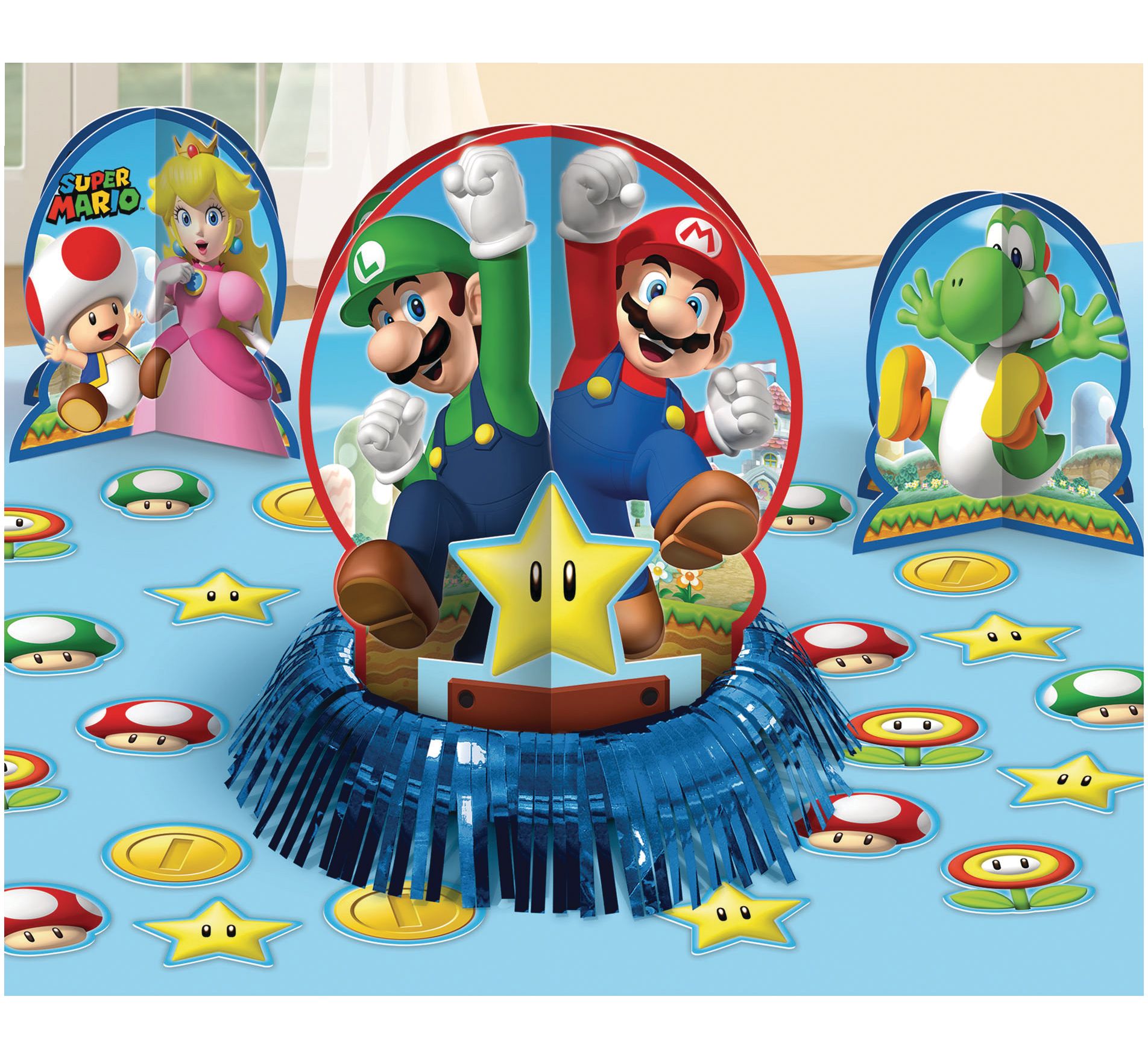 Super Mario Birthday Party Table Decorating Kit, 23-pc Front_Elevated