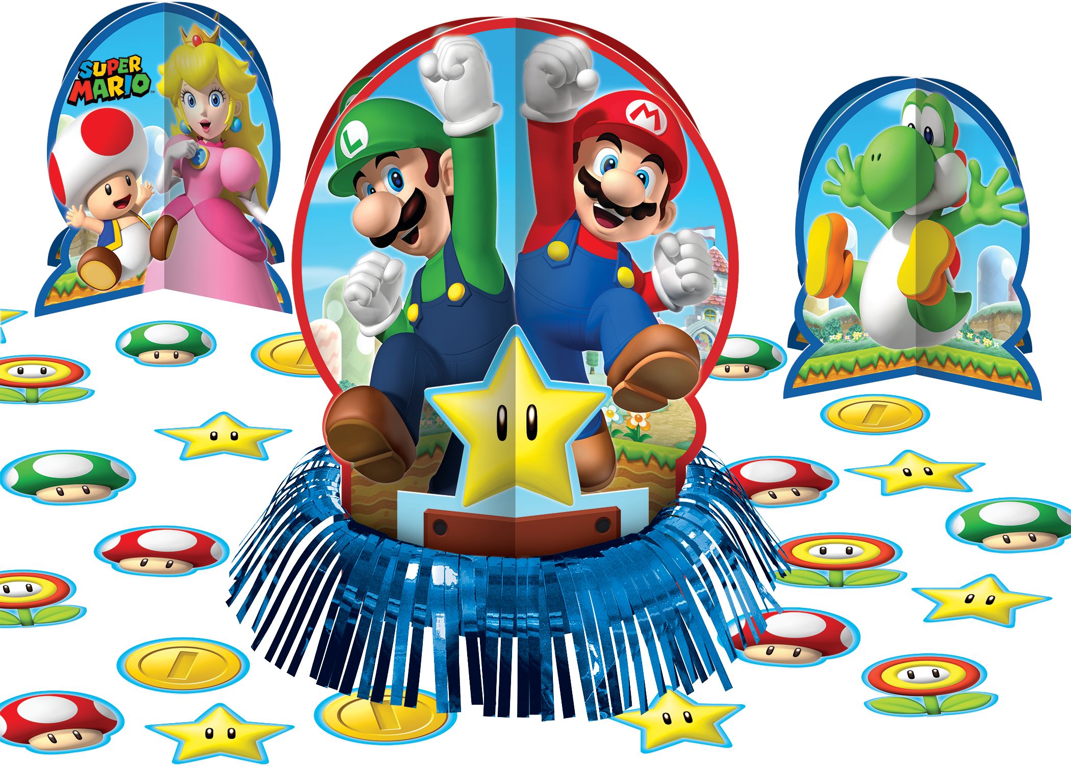 Super Mario Birthday Party Table Decorating Kit, 23-pc Composite_or_Mixed