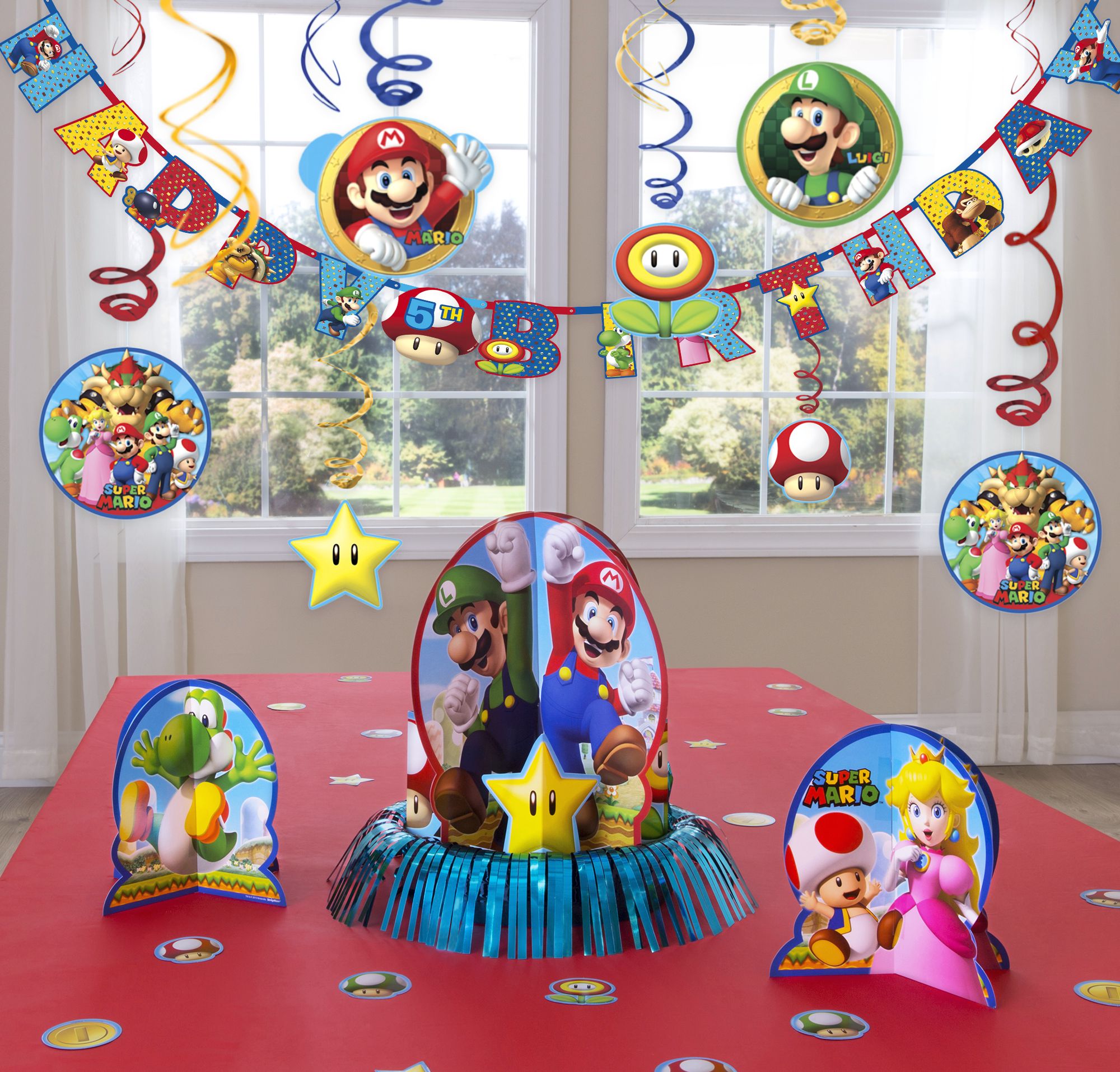 Super Mario Birthday Party Table Decorating Kit, 23-pc Composite_or_Mixed